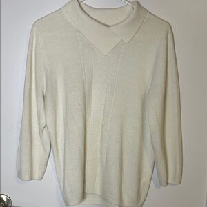 Vintage Cream Collared Knit Sweater – Vintage Tennis / Old Money Vibes